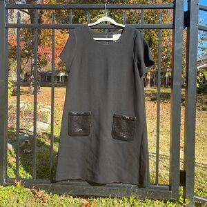 Kate Spade Sequin Beaded Pocket Shift Dress